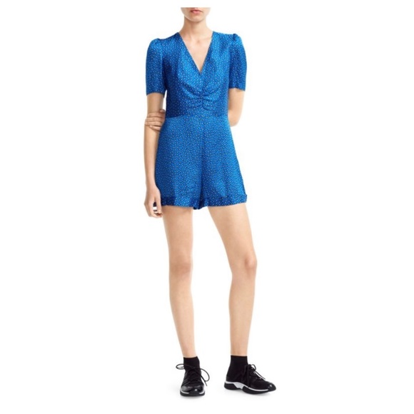 Maje - blue Ilona Playsuit / romper NWT - Picture 3 of 8